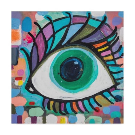 Zwart 'Eye See You' Canvas Art,35x35